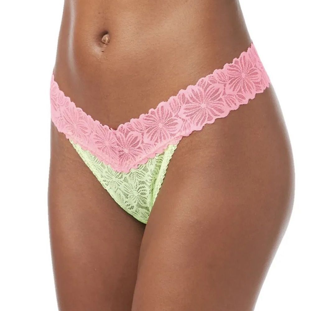 NoBo PLUS Hot Pink Neon Yellow Thong SZ 3X